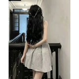 KYLETHOMASW  -  Slimming Shiny Fluffy Suspender Dress for Women French Style Waistband Summer Dress New Temperament Vestido