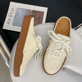 KYLETHOMASW  -  New Womens Shoes Fashion Canvas Muller Slippers for Woman Exquisite Platform Sports Casual Shoes Designer Shoes Zapatos De Mujer