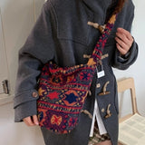 KYLETHOMASW  -  Lamb Wool Kawaii Vintage Harajuku Crossbody Bag Sweet Y2k Aesthetic All Match Handbags Casual Fashion Grunge Shoulder Bags Women