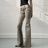 KYLETHOMASW  -  Hot Selling New Khaki Women Jeans Fashion Vintage Dark Gray Long Pants Casual Style Straight Leg Denim Trousers For Women