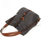 KYLETHOMASW  -  Women Casual Canvas Backpack Multi Function Female Shoulder Bags Portable Travel Backpacks Students School Bag Sac A Dos Bagpack