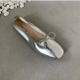 KYLETHOMASW  -  Fashion Butterfly-Knot Ladies Flat Mary Jane Women's Shoes Female Slides PU Footwear Luxury Ballet Flats Dance Shoes For Woman