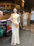 KYLETHOMASW  -  High Quality Satin Jacquard Skirt for Women 2025 Spring Summer Elegant Bodycon Long Skirt Office Wear Versatile Commuter Style