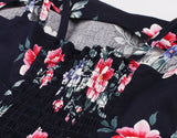 KYLETHOMASW  -  New Vintage Elegant Floral Party Cami A-Line Dress 50s 60s Women Summer Fashion Spaghetti Strap Shirred Back Retro Dresses