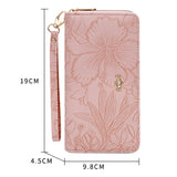 KIylethomasw Women's New Wallet Fashionable Double Zipper Large Capacity Long Printed Handbag High Metal Good Quality Card Holder Cash Slots