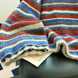 KYLETHOMASW  -  Korea Chic Unique Casual Panelled Stripe Pullovers Loose Lazy All-match Slim Jumper Trendy Hot Sell Elegant Temperament Sweaters