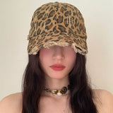 KYLTHOMASW  -  Sweet Hot Girl Leopard Print Retro Baseball Cap for Women's Autumn American Baseball Cap Fashion Female Trendy Accessories