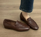 KYLETHOMASW  -  British Style Spring Summer Casual Women's Lightweight Flat Shoes 2025 Fashion Office  Ladies Retro Leather Loafers Women Flats