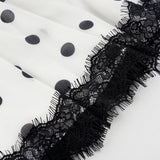 KYLETHOMASW  -  Vacation Slip Dress Women Summer Polka Dot Lace Mini Dress Sexy Spaghetti Strap Contrasting Beach Holiday Outfit Lounge