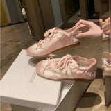 KYLETHOMASW  -  Women's German Training Shoes 2025 Summer Pearl Mesh Breathable Forrest Gump Shoes Soft Sole Silver and White