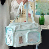 KYLETHOMASW  -  Trendy All Match Transparent Ita Bags Women Casual Travel Underarm Bag Sweet Y2k Aesthetic Shoulder Handbags Streetwear Japanese