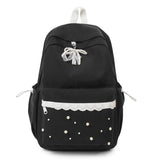 KYLETHOMASW  -  Sweet Girl Lace Pearl Backpack Female Student Large Capacity Lightweight Backpacks