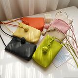 KYLETHOMASW  -  Korean Women's Casual Crossbody Bag High Quality Pu Leather Shoulder Bag Women' Commuter Crossbody Mobile Phone Bag With Pendant