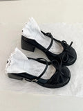 KYLETHOMASW  -  White round Head Bowknot Slip-On High Heel Mary Jane Shoes Women's New Style Heightening Versatile Fashion Single Shoes