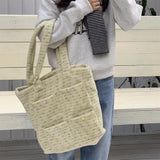 KYLETHOMASW  -  Streetwear Fluffy Y2k Aesthetic Women's Handbags Sweet Kawaii Pocket Shoulder Bags Fashion All Match Shopping Underarm Bag