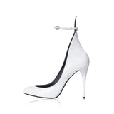 KYLETHOMASW  -  Sexy Cow Print Sandals Round-Toed Blue Patent Leather Shallow High Heels One-Strap Single-Heeled Women's Shoes Sandalias Mujer