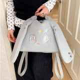KYLETHOMASW  -  Japanese Kawaii Fluffy Ear Women's Handbag Cartoon Fashion Y2k Aesthetic Cute Shoulder Bag Casual All Match Chic Crossbody Bags