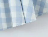 KYLETHOMASW  -  Women Lace Up Bandage Back Patchwork Plaid Dress Sexy Corset Style A-line Midi Casual Summer Dresses Sling Robe
