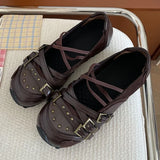 KYLETHOMASW  -  Casual New Women Flat Shoes 2025 Fashion Comfortable Outside Women Shoes Round Toe High Quality Lightweight Single Shoes