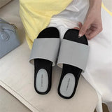KYLETHOMASW  -  Shoes Slippers Soft Loafers Slides Summer Clogs Woman Comfort Rubber Silver Flat Beach Concise Women's Shoes Silver Ladies' Slip