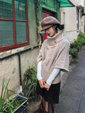 KYLETHOMASW  -  New Autumn Winter Shibuya Harajuku Y2K Fashion Women's Knit Pullover Sweater Half-sleeved Collared Retro Aesthetic Sweater