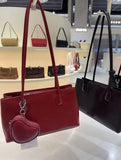 KYLETHOMASW  -  Korean Style Red Shoulder Bags Purse Women Versatile Pu Leather Y2k Handbag Ladies Large Capacity Underarm Bag