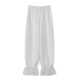 KYLETHOMASW  -  Fashion Aesthetic Women's Spring Summer Lantern Pants Kawaii Lace Patchwork Leg Cuff Loose Wide Leg Trousers Streetwear
