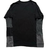 KYLETHOMASW  -  High Street Fashion Punk O Neck Long Sleeve Casual T Shirt Constrast Color Spiced Long Sleeve Fake Two Set Y2k American Clothes