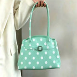 KYLETHOMASW  -  Sweet Cute Jelly Tote Bag Women Color Contrast Polka Dot Print Large Capacity Handbag Ladies Dopamine Fashion Y2K Shoulder Bags
