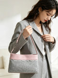 KYLETHOMASW  -  Korean Niche Design Lace Contrasting Lightweight Handbag Casual One Shoulder Underarm Bag for Women Spring Summer New