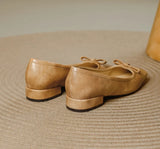 KYLETHOMASW  -  Single Shoes Women's Autumn Retro Simple Mary Jane New Square Head Shallow Mouth Comfortable Soft Leather Women's Shoes