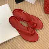 KYLETHOMASW  -  Luxury Footwear Low Heel Women Slippers Flip flops Shoes Fashion Round Toe Ladies Heeled Slippers Shoes Female Slides Sandals