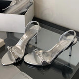 KYLETHOMASW  -  Summer Fashion Narrow Band  Open Toe Sandals Thin Low Heel Gladiator Women Party Shoes Zapatos De Mujer