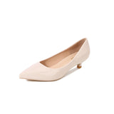 KYLETHOMASW  -  elegant ladies patent leather shoes pointed toe candy color low heel pumps women shallow mouth single leather pumps big size 43