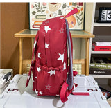 KYLETHOMASW  -  Women Kawaii Rabbit's Ears Backpacks All Match Star Printing Casual Ita Bags Transparent Y2k High-capacity Students Schoolbags