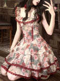 KYLETHOMASW  -  French Vintage Sweet Floral Long Dresses 2026 Spring Summer New Lace Countryside Princess Mini Dress Fairy Causal Party Outfits