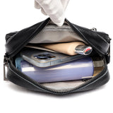 KYLETHOMASW  -  Women Crossbody Bag Casual Leather Shoulder Handbag Solid Travel Purse Vintage Adjustable Shoulder Straps Tote Bag Clutch Purse