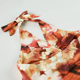 KYLETHOMASW  -  French vacation style twisted neck tie flower sexy backless suspender, spicy girl cinched waist slimming casual vest