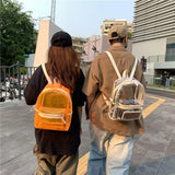 KYLETHOMASW  -  Large Capacity LED Lights Schoolbag Adjustable Straps Waterproof PVC Transparent Backpack Visible Multi-functional