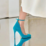 KYLETHOMASW  -  New Brand Super High Heels Women Sandals Round Toe Thin Heels Shallow Female Shoes Summer Sexy Party Wedding Dress Ladies Pumps