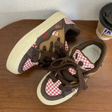 KYLETHOMASW  -  Ladies Mixed Colors Flats Sneakers Round Toe Breathable Vulcanize Platform Shoes Casual Comfy Soft Walking Sneakers