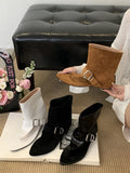 KYLETHOMASW  -  White Sandals Woman Thong Low Heels Ankle Boots Summer Ladies Shoes Punk Black Sandals Brown Flip Flops Sandales Femmes 2025
