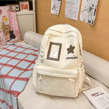 KYLETHOMASW  -  High-capacity Kawaii Students Women Backpacks Sweet Y2k Aesthetic Fashion Girls Star Schoolbags All Match Transparent Ita Bags