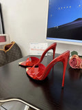 KYLETHOMASW  -  New Summer Sexy Thin Heels Pointy Toe Open Toe Slippers for Women Super High Heeled Fashion Comfort Slides Women Slippers