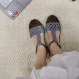 KYLETHOMASW  -  French-style woven head cover breathable sandals for women, 2025 summer new style, casual soft-soled Roman sandals