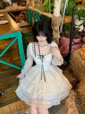 KYLETHOMASW  -  Princess Style Cake Dresses Spring Autumn Style Waist Thin Sweet Hottie Long Sleeve College Style Dress Vestido