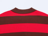 KYLETHOMASW  -  Hot Selling New Striped Knit Polo Shirt Spring V Neck Pullover Top Elegant Casual Style Daily Fashion Knitwear For Women