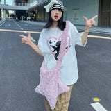 KYLETHOMASW  -  Star Shape Soft Plush Messenger Bag Candy Color Fashion Cross Body Bags Large Women's Shoulder Handbag