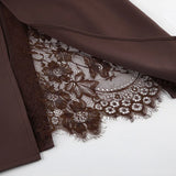 KYLETHOMASW  -  Summer Side Split Lace Sexy Perspective Skirt Fashion Versatile Elegant Temperament Commuter Women's Clothing