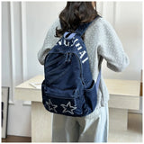 KYLETHOMASW  -  New Star School Bag for Female Japanese Denim Women Backpack High School Teenagers Student Casual Large Capacity Back Pack